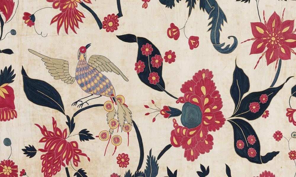 Gujarati Embroidery, cotton embroidered with silk, Gujarat, 1680-1700, 'The Fabric of India', Cincinnati Art Museum